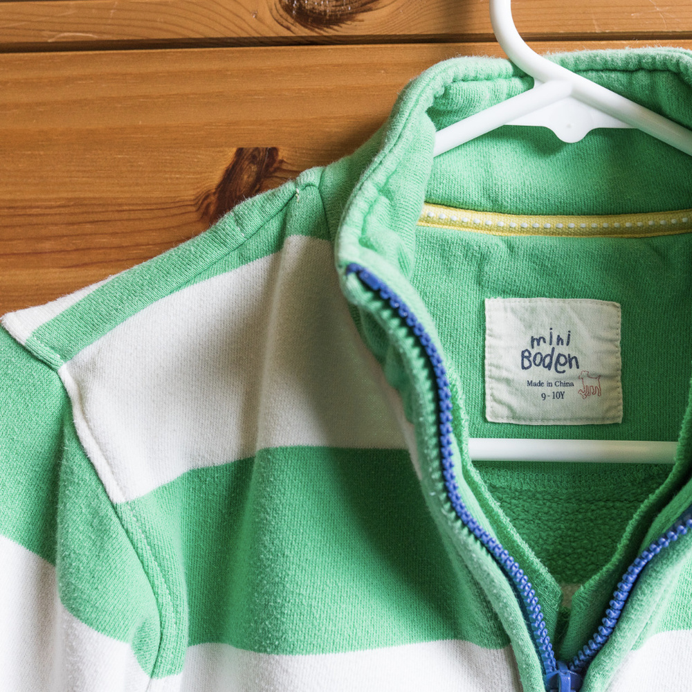 Mini Boden HalfZip Blue Colorbloc Sweater - 9/10Yr - Picture 4 of 6